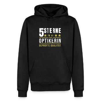 Optikerin 5 Sterne Lustiges Geschenk - Männer Premium Bio Hoodie - Schwarz - Vorne - Nico (187cm)