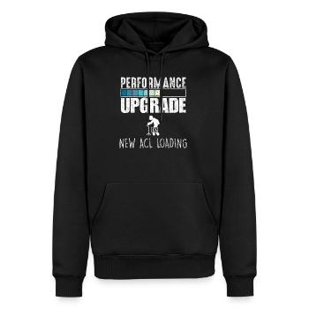 Opération du genou ligament croisé OP ACL Hospital - Sweat à capuche Premium bio Homme - noir - Devant - Nico (187cm)