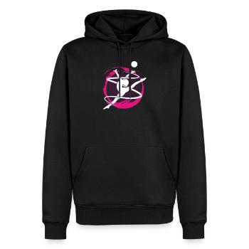 Gymnastique gymnaste gymnastique - Sweat à capuche Premium bio Homme - noir - Devant - Nico (187cm)