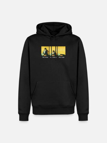 Lustiges Van Gogh Van Goghing Van Gone - Männer Premium Bio Hoodie - Schwarz
