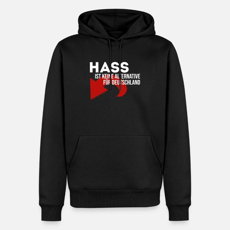 FCK AFD - Männer Premium Bio Hoodie - Schwarz