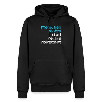 FCK AFD - Sweat à capuche Premium bio Homme - noir - Devant - Nico (187cm)