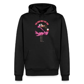 Flamingo Party Es Eskaliert Eh - Männer Premium Bio Hoodie - Schwarz - Vorne - Nico (187cm)