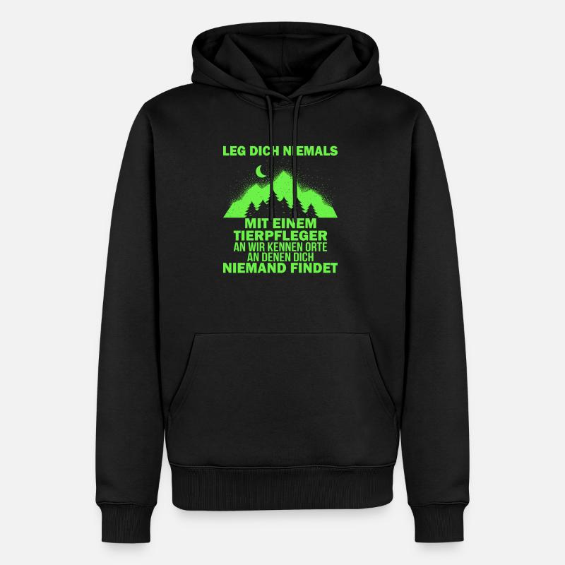 Gardien d'animaux Cadeau drôle - Sweat à capuche Premium bio Homme - noir