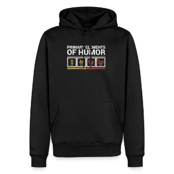 Sarkasmus | Humor | Chemie Elemente Geschenkidee - Männer Premium Bio Hoodie - Schwarz - Vorne - Nico (187cm)