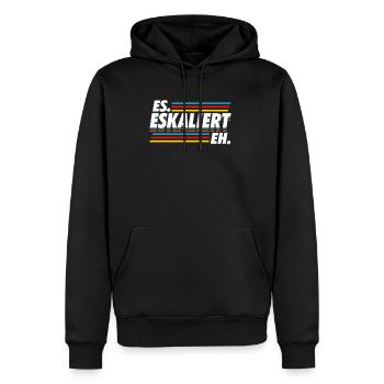 Lustig Es eskaliert eh Partyurlaub Saufen Geschenk - Männer Premium Bio Hoodie - Schwarz - Vorne - Nico (187cm)