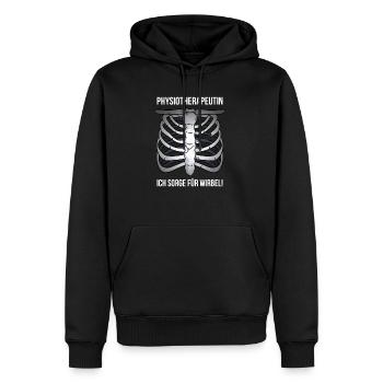 Physiotherapeutin Wirbel Lustiges Geschenk - Männer Premium Bio Hoodie - Schwarz - Vorne - Nico (187cm)