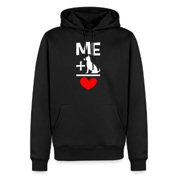 Hund und ich bestes Team Hunde Geschenkidee - Männer Premium Bio Hoodie - Schwarz - Vorne - Nico (187cm)