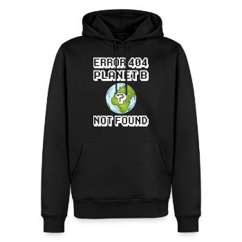Climat de la planète - Sweat à capuche Premium bio Homme - noir - Devant - Nico (187cm)