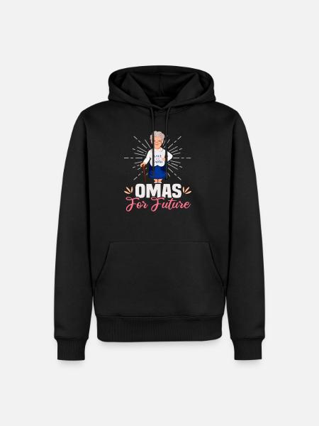 Omas for future - Männer Premium Bio Hoodie - Schwarz