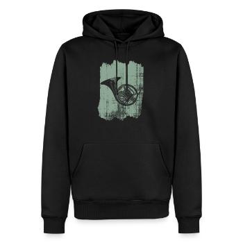 horn waldhorn instrument - Männer Premium Bio Hoodie - Schwarz - Vorne - Nico (187cm)