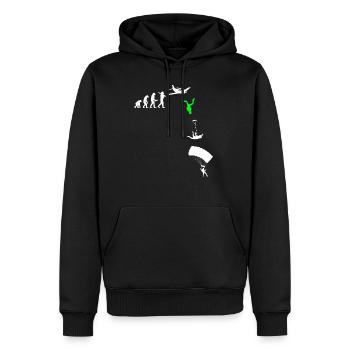 Fallschirm, Skydive, Freefly Shirt - Männer Premium Bio Hoodie - Schwarz - Vorne - Nico (187cm)