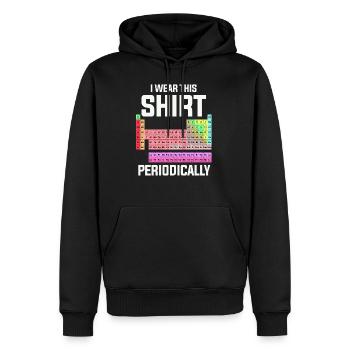 I wear this shirt periodically - Männer Premium Bio Hoodie - Schwarz - Vorne - Nico (187cm)