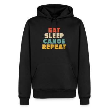 kanu - Männer Premium Bio Hoodie - Schwarz - Vorne - Nico (187cm)
