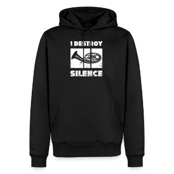 cor ténor - Sweat à capuche Premium bio Homme - noir - Devant - Nico (187cm)