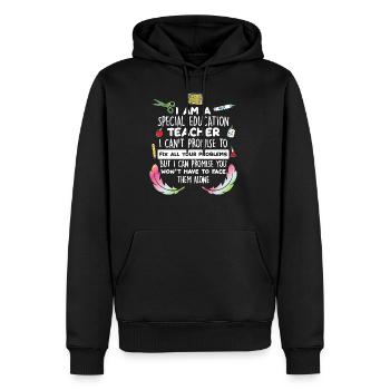 Enseignant en éducation spéciale Autisme Encouragement Auti - Sweat à capuche Premium bio Homme - noir - Devant - Nico (187cm)