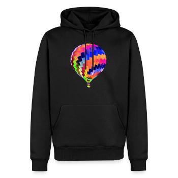 Heißluftballon - Männer Premium Bio Hoodie - Schwarz - Vorne - Nico (187cm)