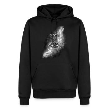 Marteau de Thor - Sweat à capuche Premium bio Homme - noir - Devant - Nico (187cm)