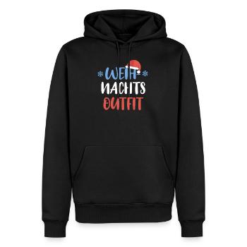 Weihnachtsoutfit Weihnachten Weihnachtsgeschenk - Männer Premium Bio Hoodie - Schwarz - Vorne - Nico (187cm)