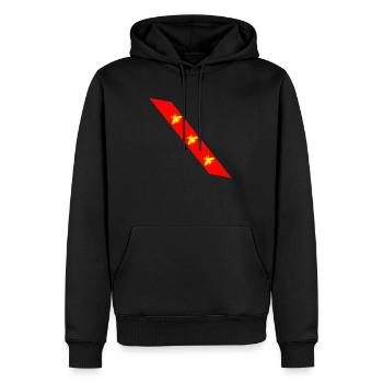 flag of elba napoleon bonaparte - Männer Premium Bio Hoodie - Schwarz - Vorne - Nico (187cm)