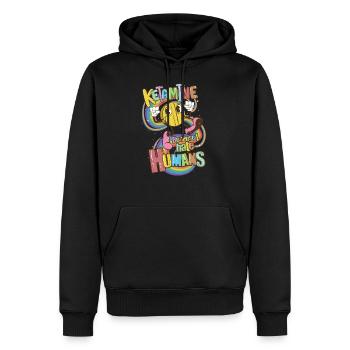 Ketamine Because I Hate Humans - Männer Premium Bio Hoodie - Schwarz - Vorne - Nico (187cm)