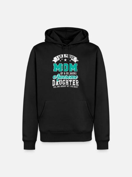 mutter tochter stolz geschenk - Männer Premium Bio Hoodie - Schwarz