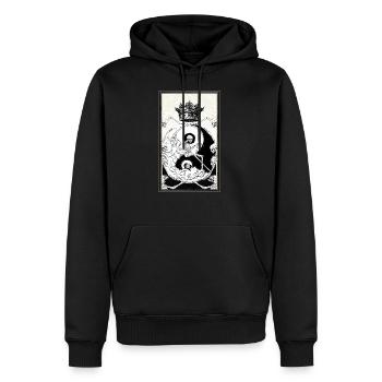 Le lecteur de carte de mort Tarot - Sweat à capuche Premium bio Homme - noir - Devant - Nico (187cm)