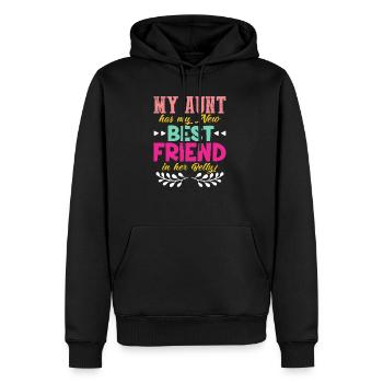 Cousin Tante Schwanger bester Freund im Bauch - Männer Premium Bio Hoodie - Schwarz - Vorne - Nico (187cm)