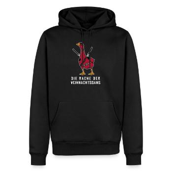 Die Rache der Weihnachtsgans Superheld Ninja Gans - Männer Premium Bio Hoodie - Schwarz - Vorne - Nico (187cm)
