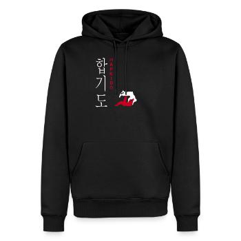 Arts Martiaux Hapkido Corée Arts Martiaux Coréens - Sweat à capuche Premium bio Homme - noir - Devant - Nico (187cm)