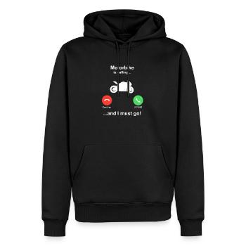 Lustiges Motorrad Biker Geschenk - Männer Premium Bio Hoodie - Schwarz - Vorne - Nico (187cm)