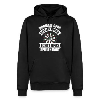 Dart Darts Darten Dartspieler Opa Darter Geschenk - Männer Premium Bio Hoodie - Schwarz - Vorne - Nico (187cm)