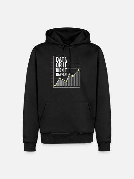 Data nerd analyst statistician scientist - Men’s Premium Organic Hoodie - black