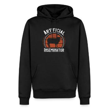 Cattle Artificial insemination beef technician - Men’s Premium Organic Hoodie - black - Front - Nico (187cm)