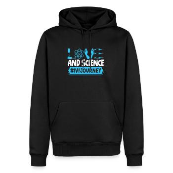 IVF warrior science day infertility - Men’s Premium Organic Hoodie - black - Front - Nico (187cm)