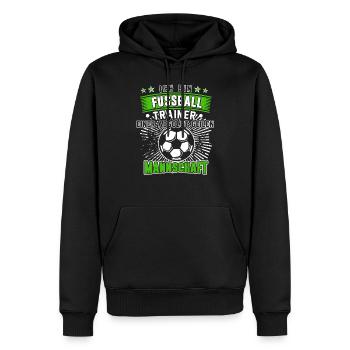 Fußball Trainer Coach Fußballverein Geschenk - Männer Premium Bio Hoodie - Schwarz - Vorne - Nico (187cm)