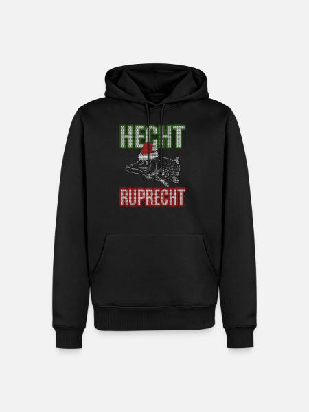 Hecht Ruprecht - Angler Geschenk - Männer Premium Bio Hoodie - Schwarz