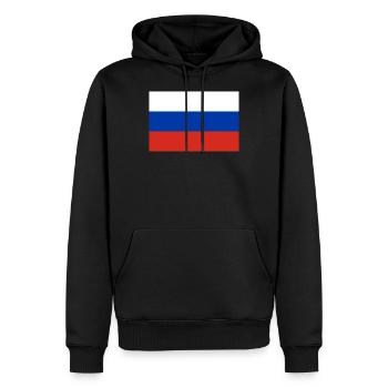 Russland russisch Flagge Fahne - Männer Premium Bio Hoodie - Schwarz - Vorne - Nico (187cm)
