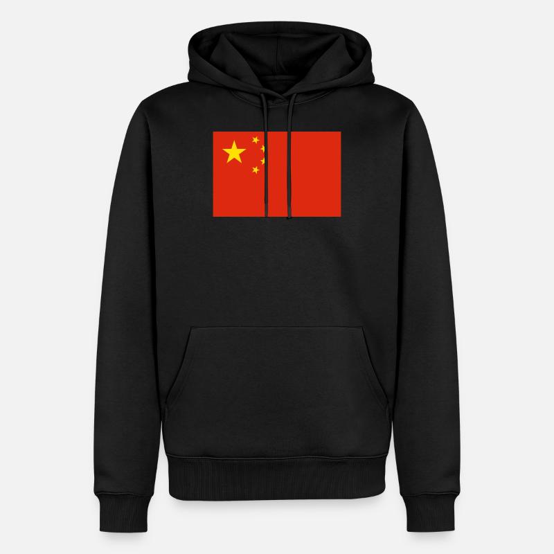 Chine drapeau chinois Drapeau Asie - Sweat à capuche Premium bio Homme - noir