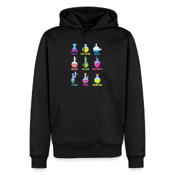 Laboratory flask chemistry chemist scientist - Men’s Premium Organic Hoodie - black - Front - Nico (187cm)