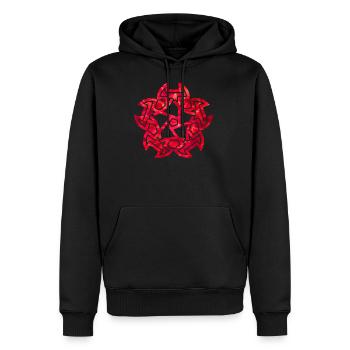 Keltisches Ornament - Männer Premium Bio Hoodie - Schwarz - Vorne - Nico (187cm)