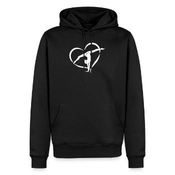 Tumbling Turnen Turner Shirt - Männer Premium Bio Hoodie - Schwarz - Vorne - Nico (187cm)
