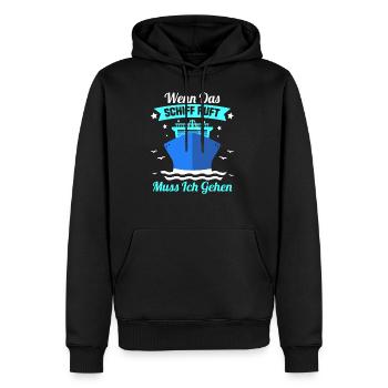 Kreuzfahrt Boot Urlaub Spruch Lustig Geschenk - Männer Premium Bio Hoodie - Schwarz - Vorne - Nico (187cm)