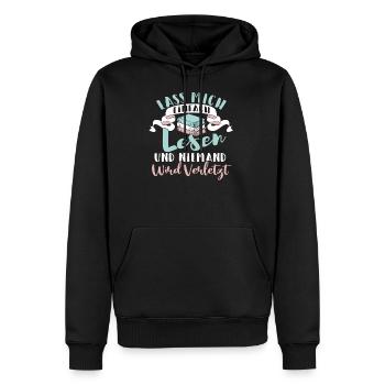 Lesen Buch Bücher Lustig Spruch Geschenk - Männer Premium Bio Hoodie - Schwarz - Vorne - Nico (187cm)