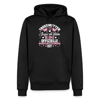 Tagesmutter Kita Kindergarten Lustig Geschenk - Männer Premium Bio Hoodie - Schwarz - Vorne - Nico (187cm)
