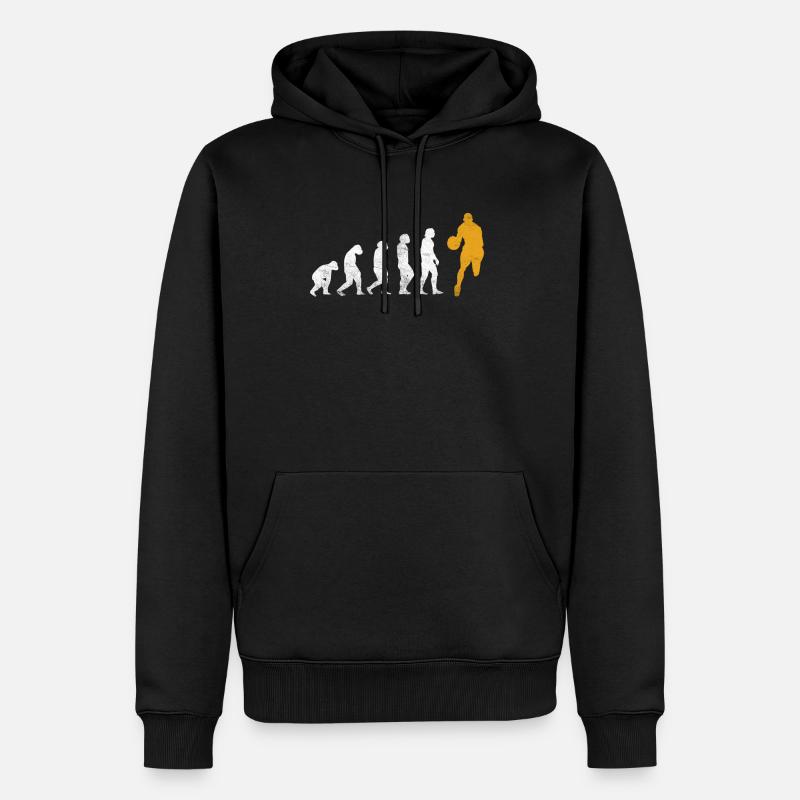 Evolution du basket - Sweat à capuche Premium bio Homme - noir