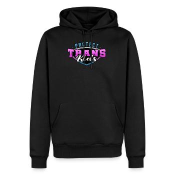 Proud Trans Kids - Männer Premium Bio Hoodie - Schwarz - Vorne - Nico (187cm)