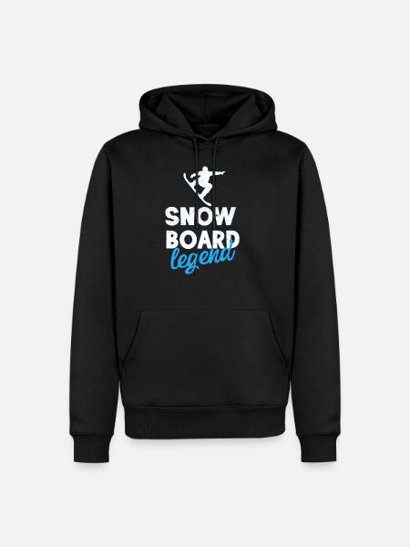 Snowboard Sport - Männer Premium Bio Hoodie - Schwarz
