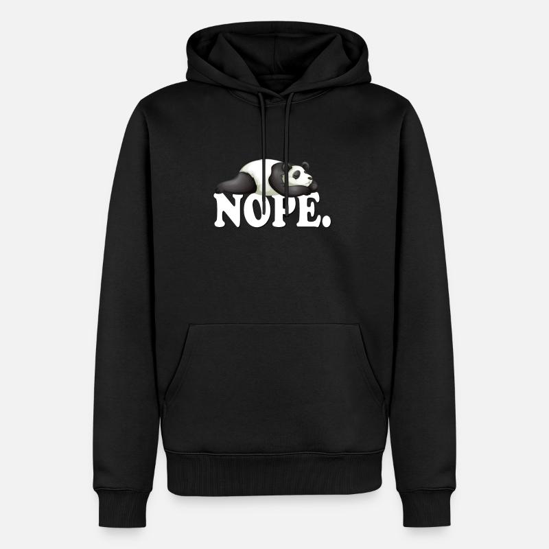 Nope panda design funny - Sweat à capuche Premium bio Homme - noir