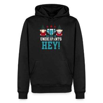 A la recherche d’underpants ! - Sweat à capuche Premium bio Homme - noir - Devant - Nico (187cm)